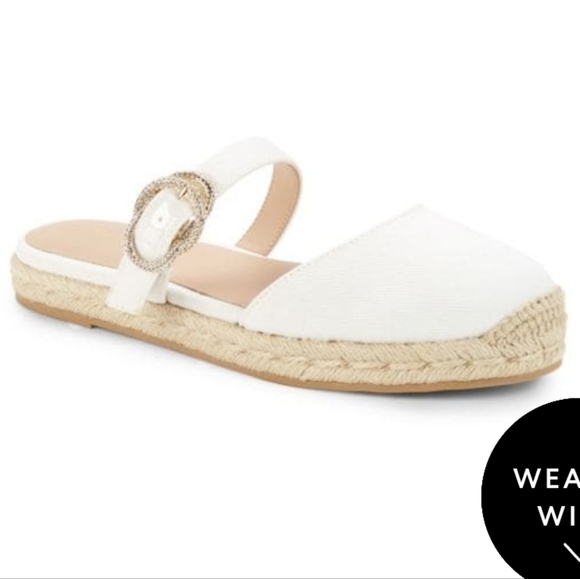 ๐ NWOT Stuart Weitzman Crystal Buckle Espadrilles - Picture 7 of 16